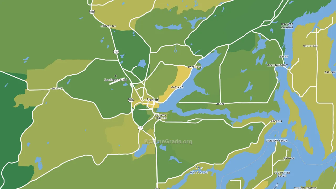 98584, WA Map of Vehicle Theft Rates
