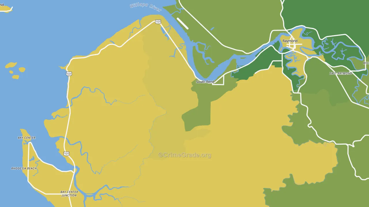 98586, WA Map of Vehicle Theft Rates