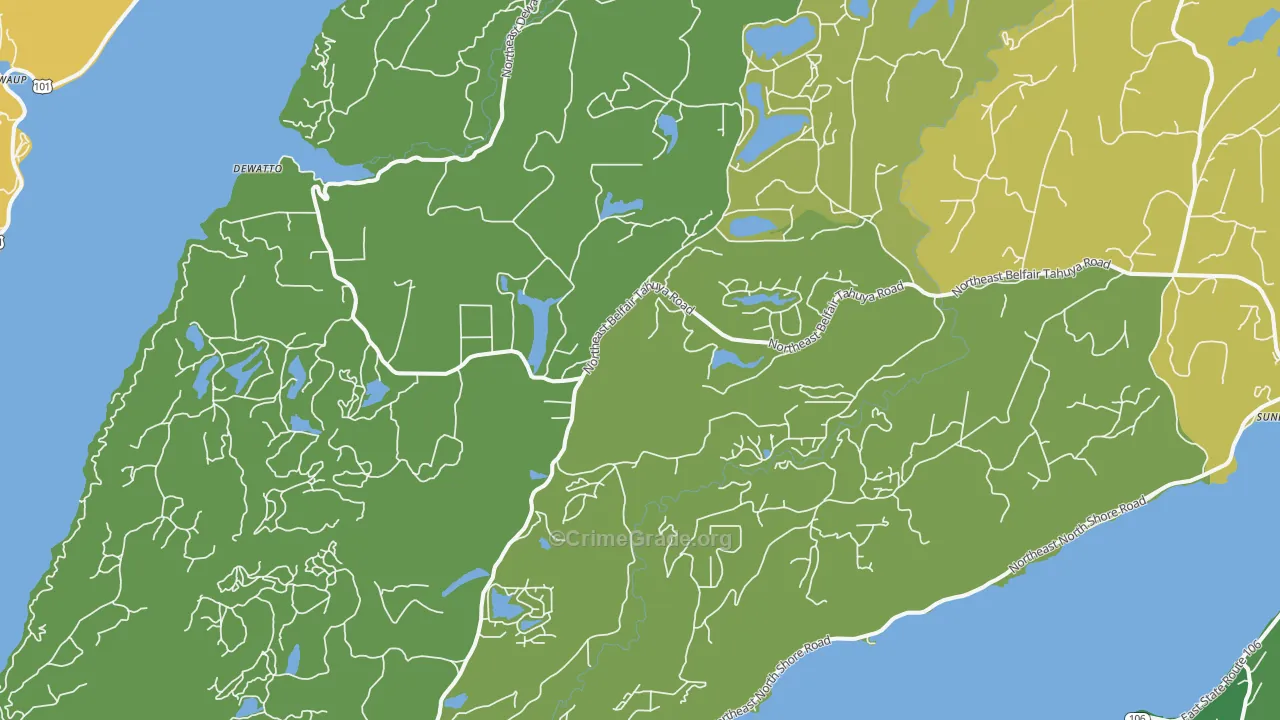 98588, WA Map of Vehicle Theft Rates