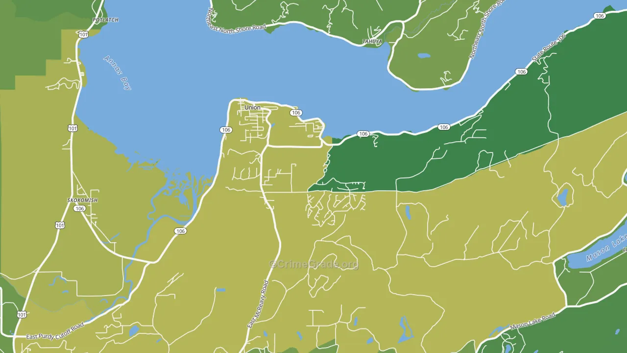 98592, WA Map of Vehicle Theft Rates
