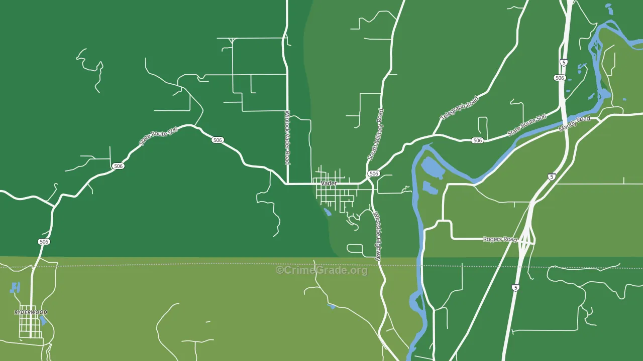 98593, WA Map of Vehicle Theft Rates