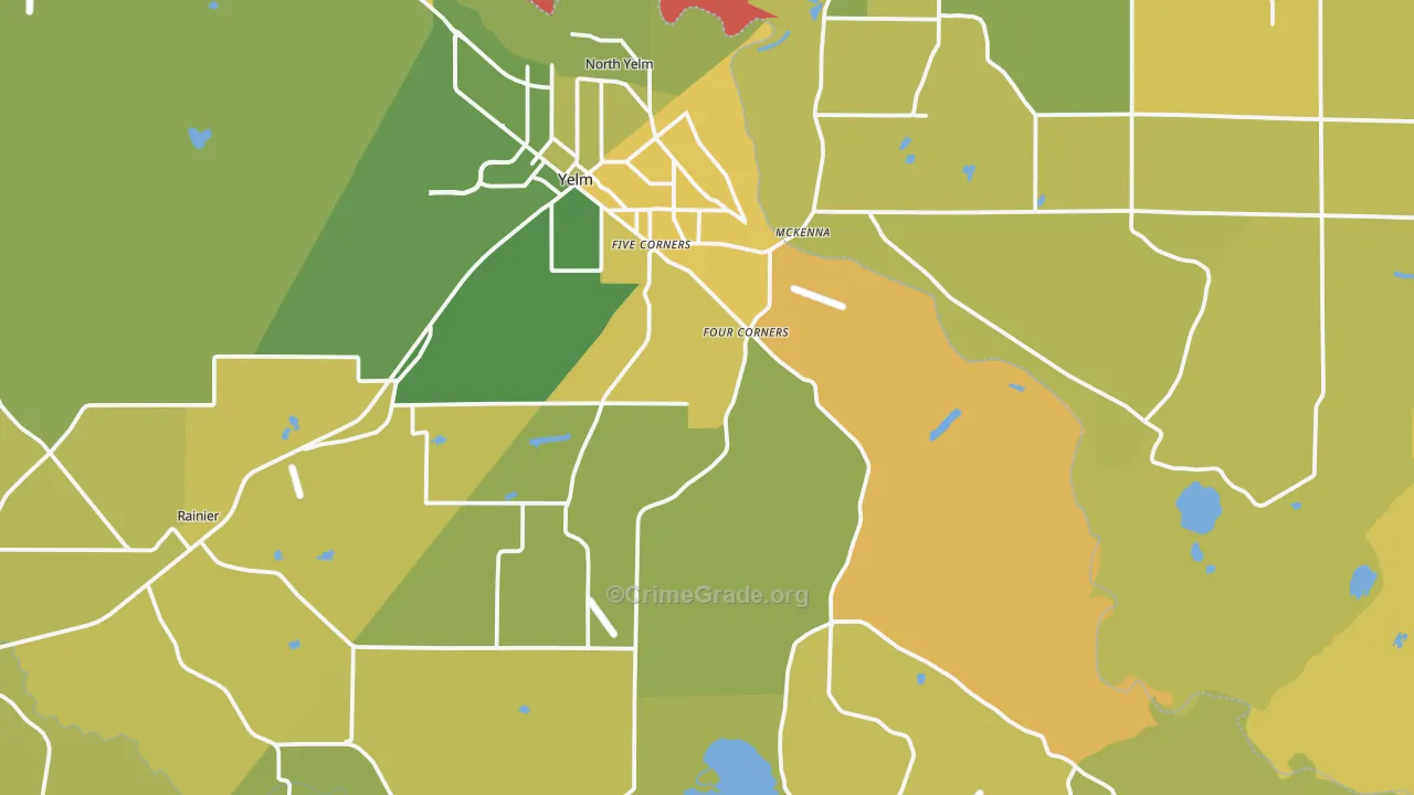 98597, WA Map of Vehicle Theft Rates