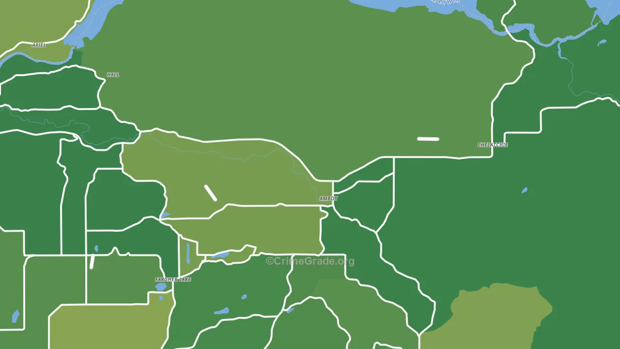 98601, WA Map of Vehicle Theft Rates