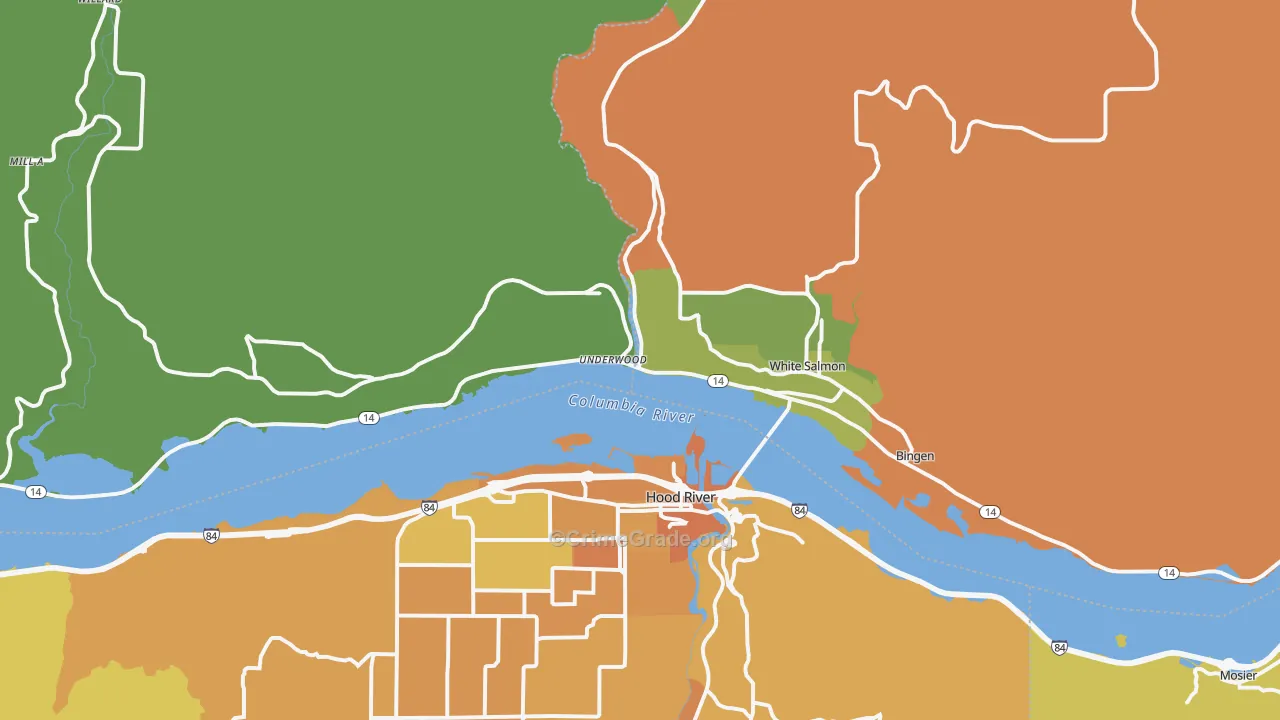 98605, WA Map of Vehicle Theft Rates