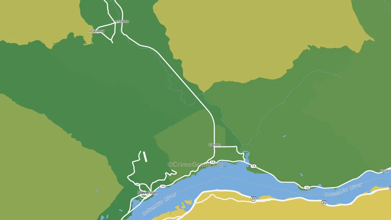 98610, WA Map of Vehicle Theft Rates