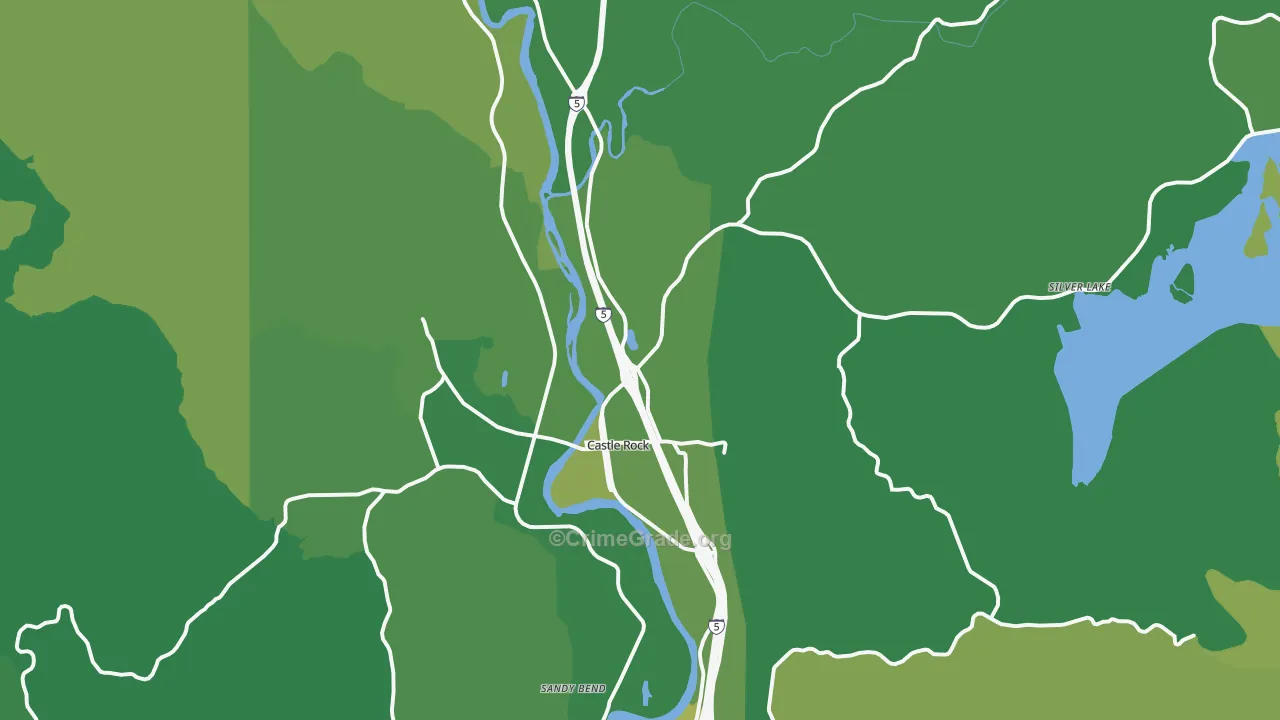 98611, WA Map of Vehicle Theft Rates