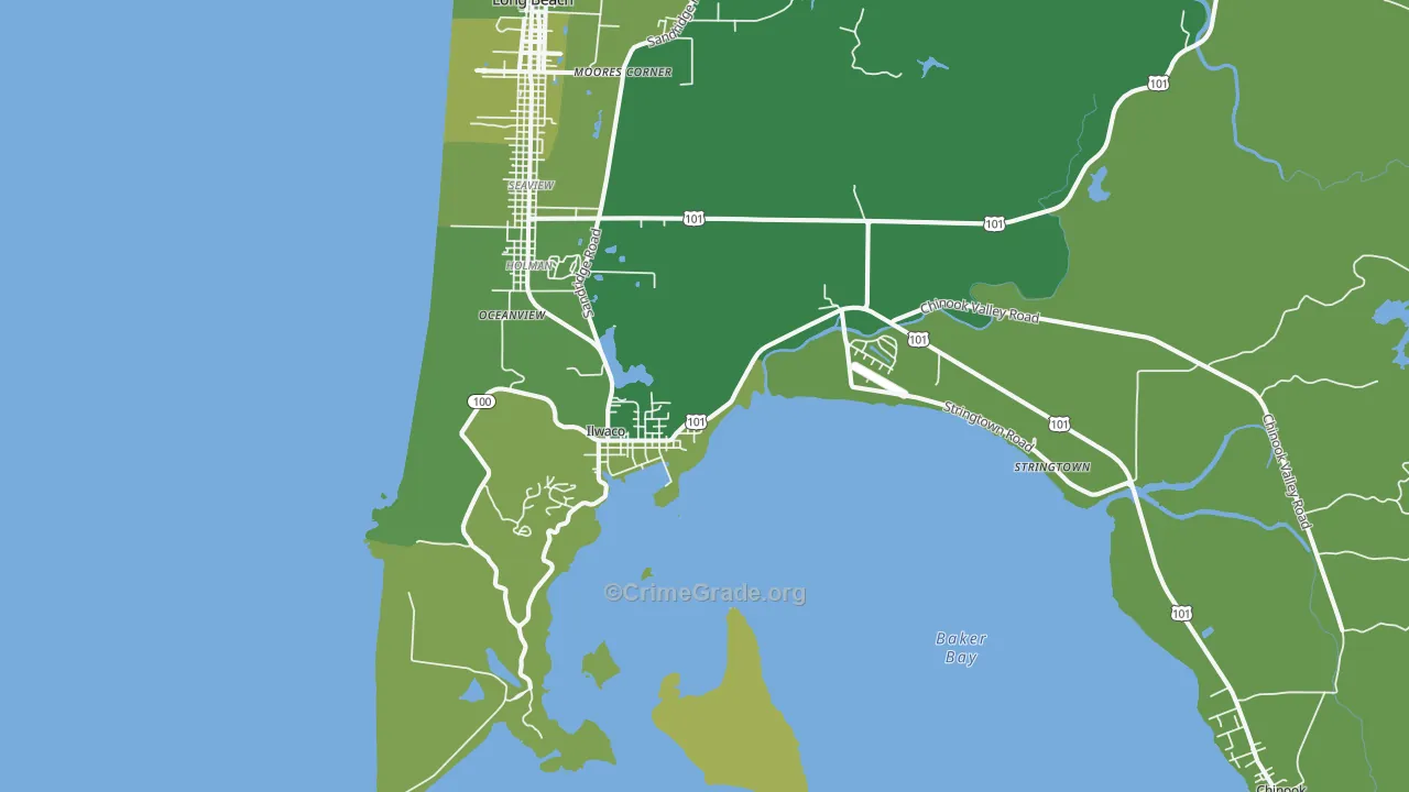 98624, WA Map of Vehicle Theft Rates