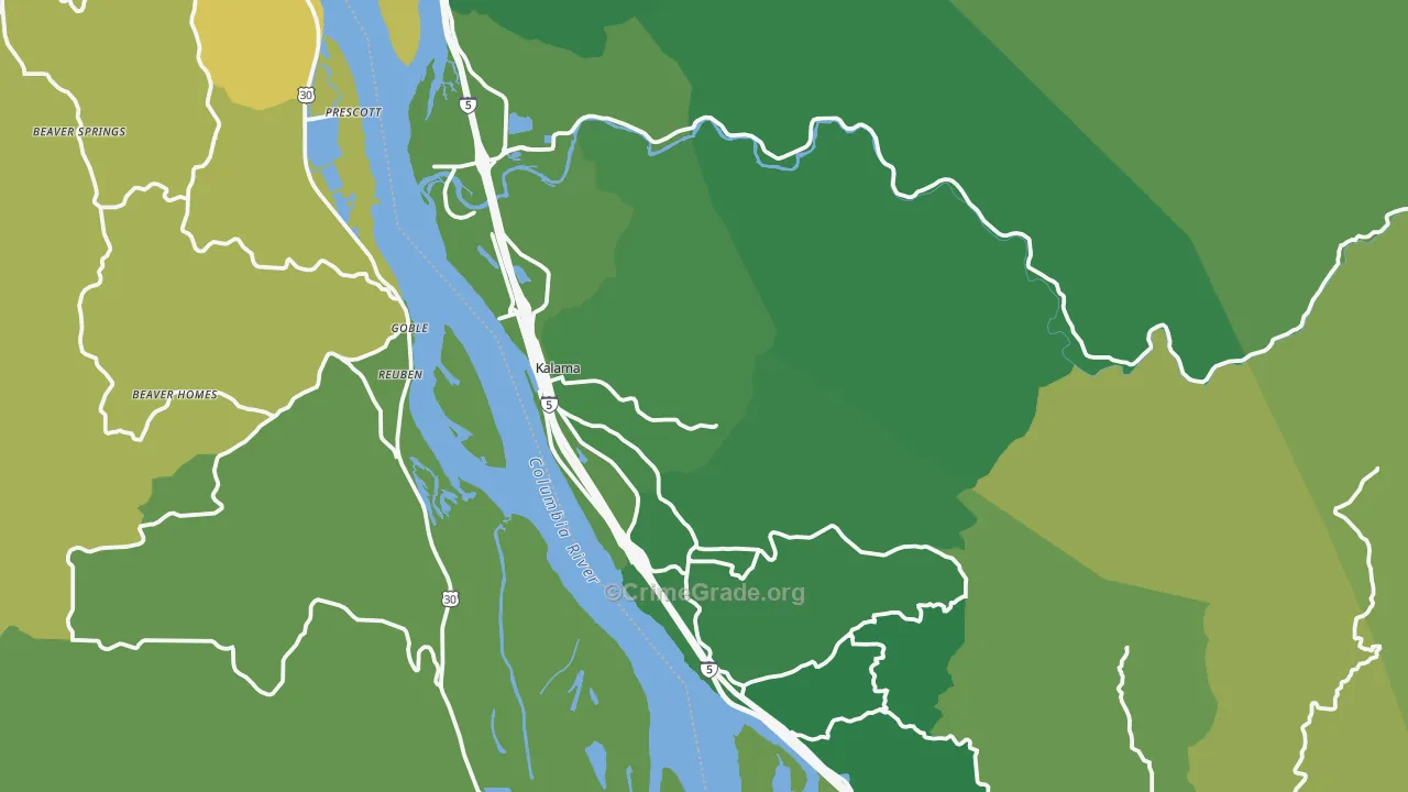 98625, WA Map of Vehicle Theft Rates