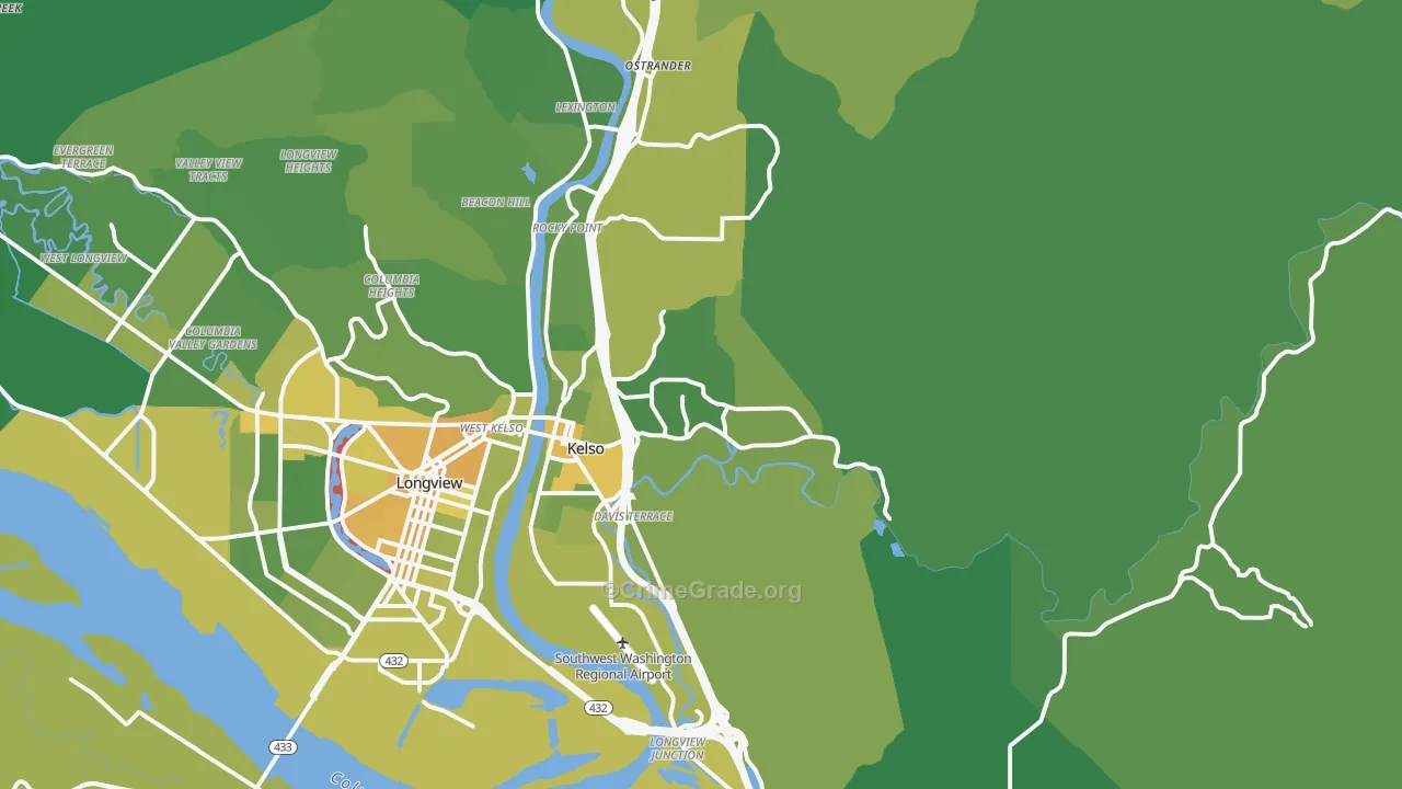 98626, WA Map of Vehicle Theft Rates