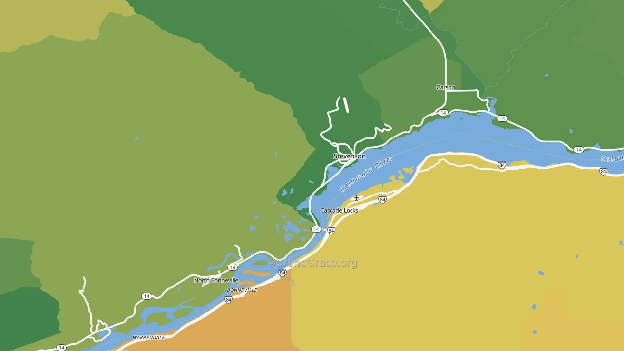 98648, WA Map of Vehicle Theft Rates