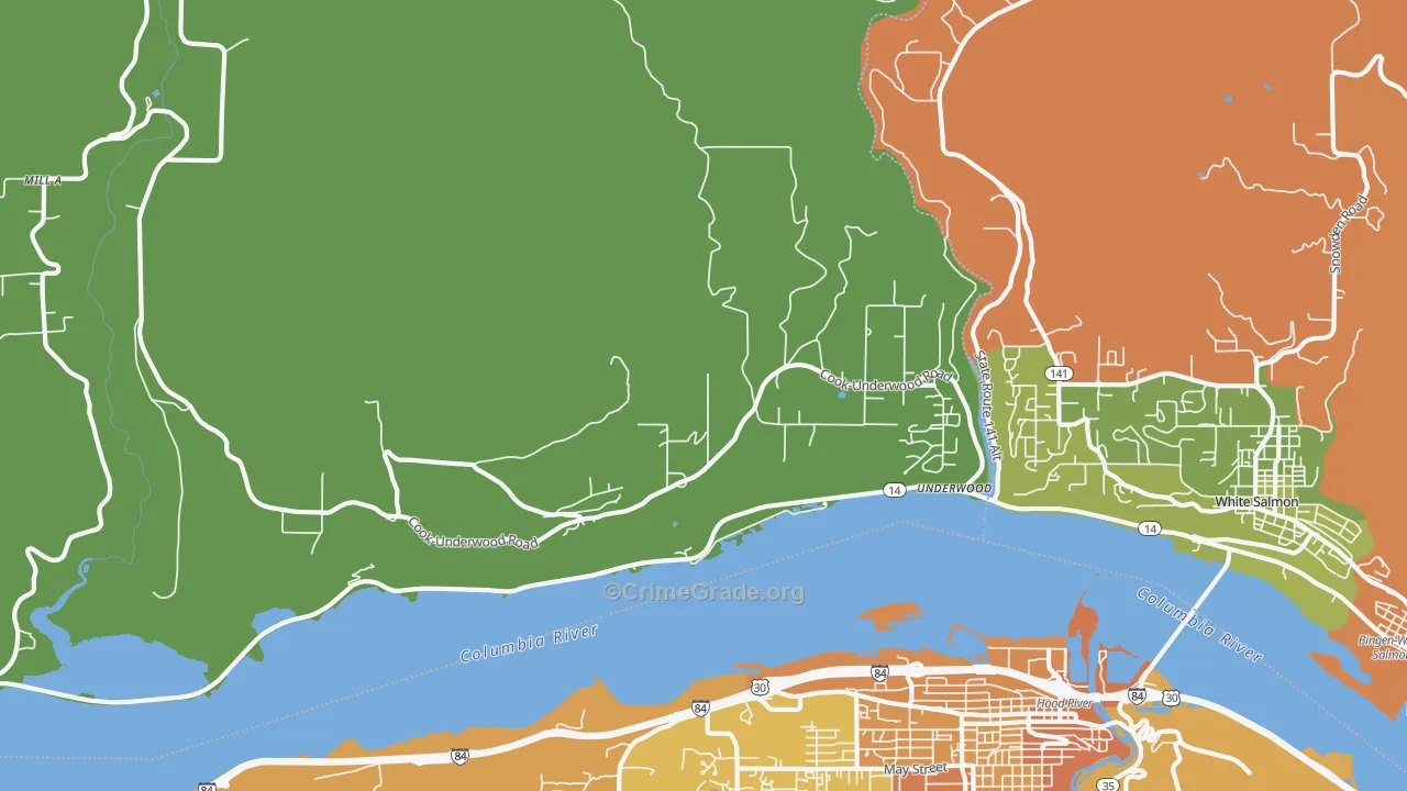 98651, WA Map of Vehicle Theft Rates
