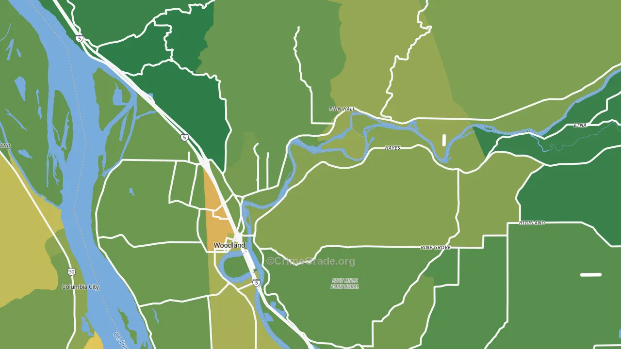 98674, WA Map of Vehicle Theft Rates