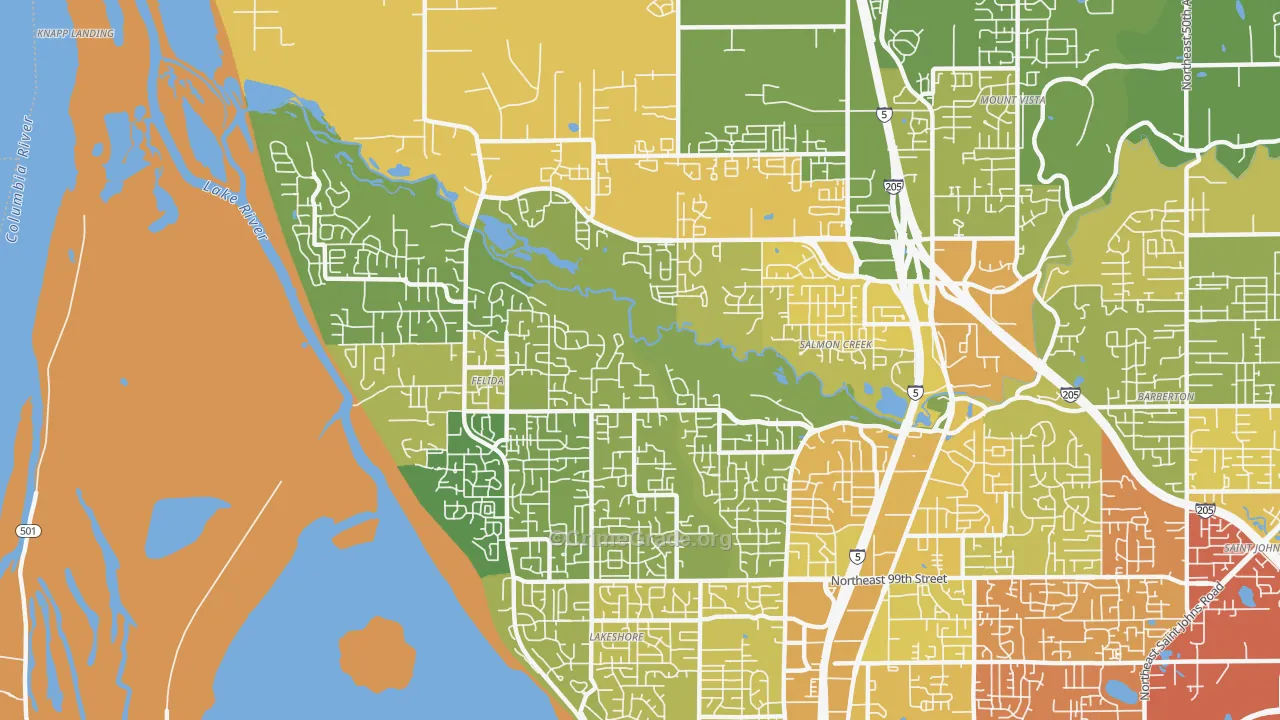 98685, WA Map of Vehicle Theft Rates