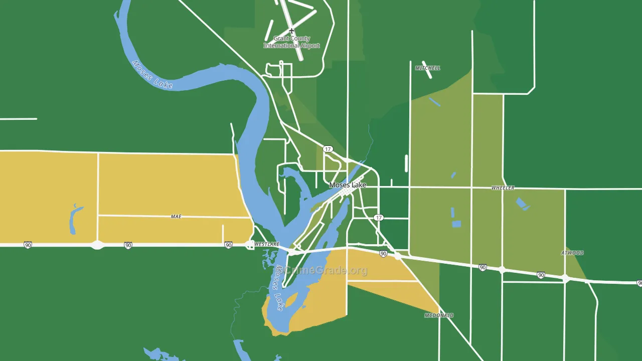 98837, WA Map of Vehicle Theft Rates