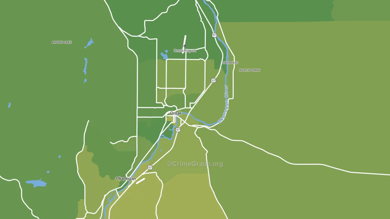 98841, WA Map of Vehicle Theft Rates