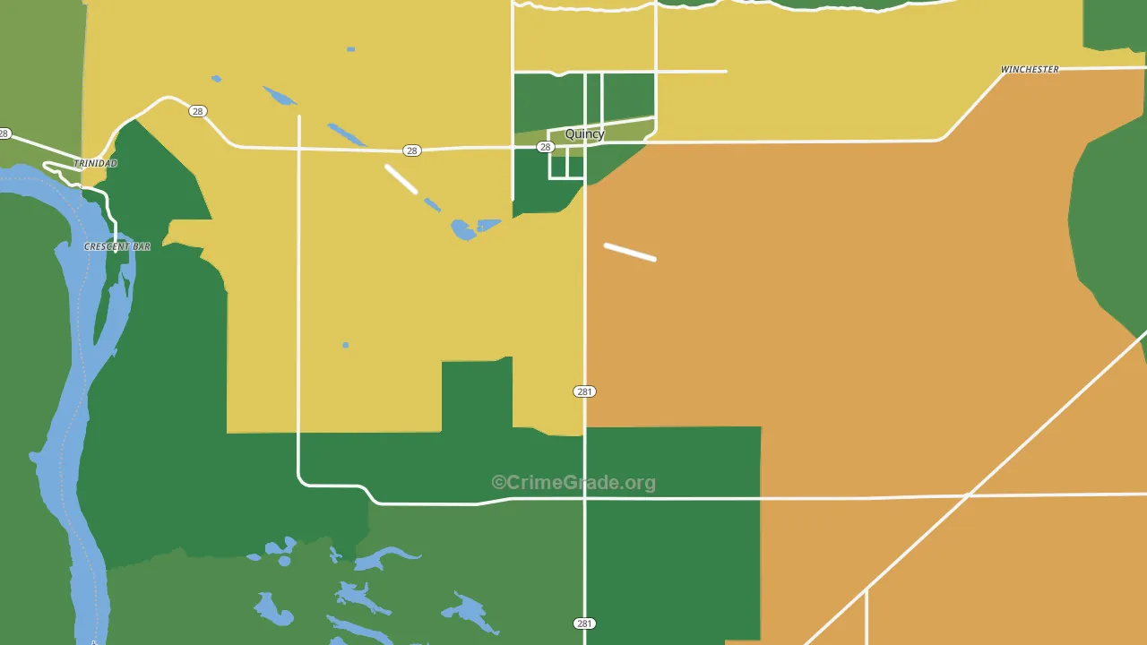 98848, WA Map of Vehicle Theft Rates