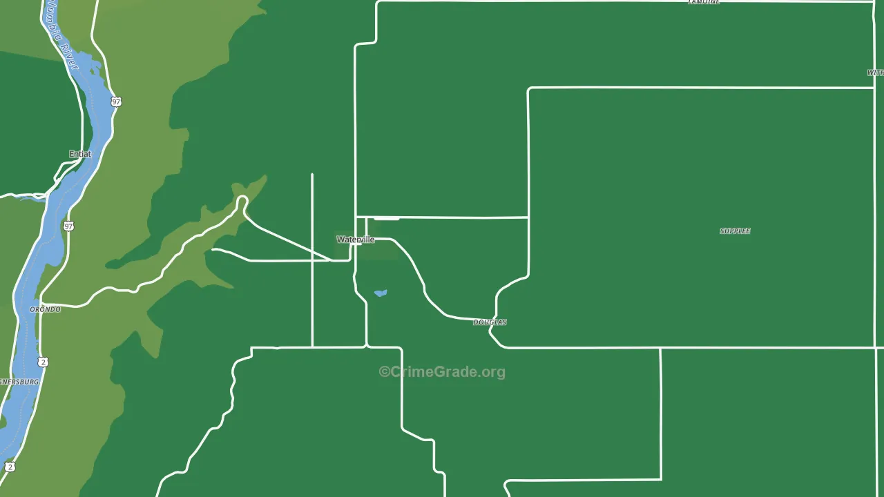 98858, WA Map of Vehicle Theft Rates