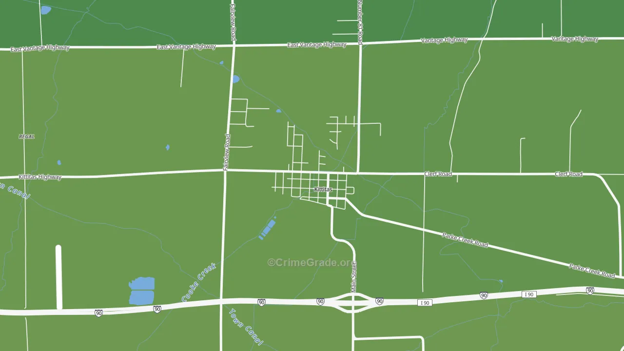 98934, WA Map of Vehicle Theft Rates