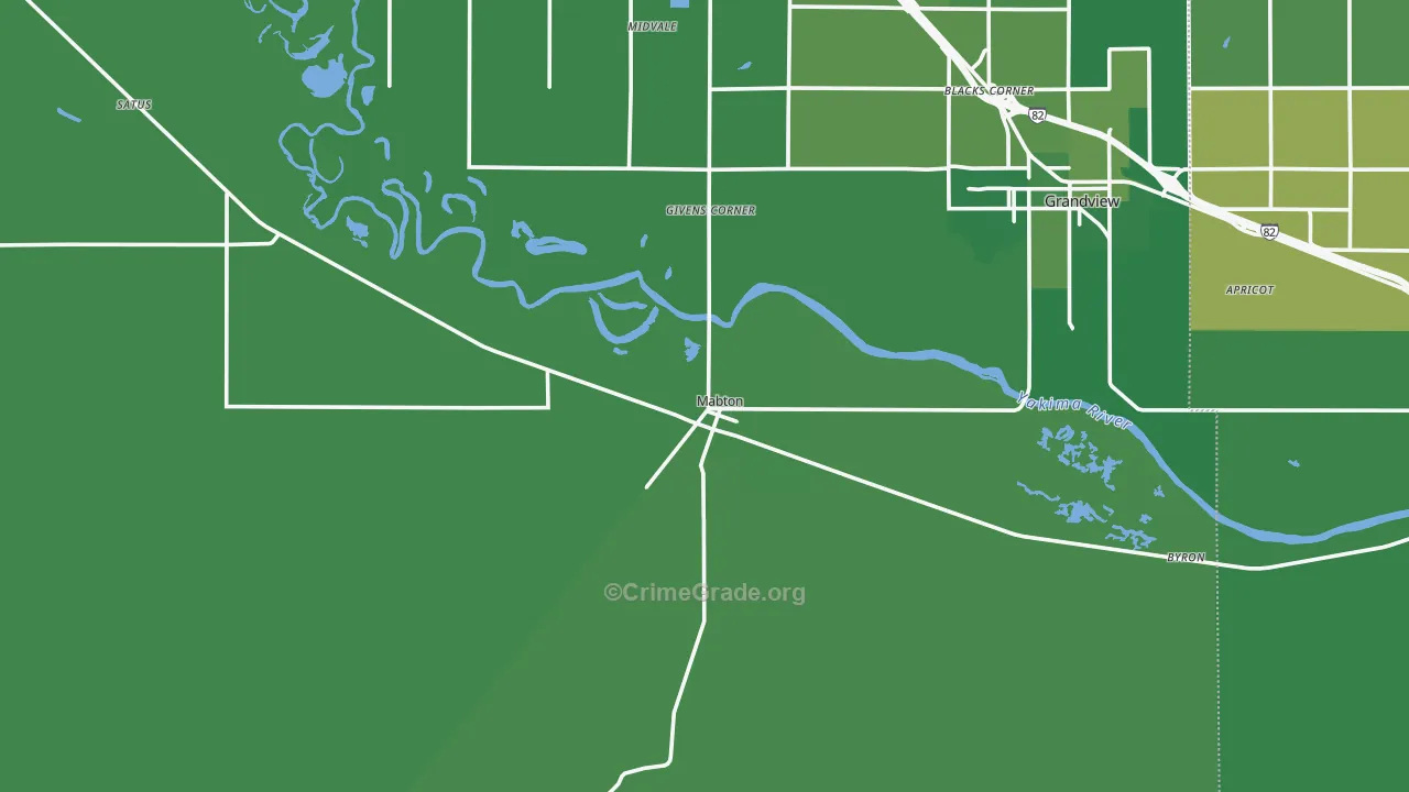 98935, WA Map of Vehicle Theft Rates