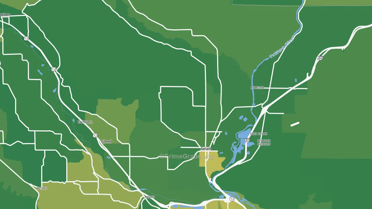 98942, WA Map of Vehicle Theft Rates