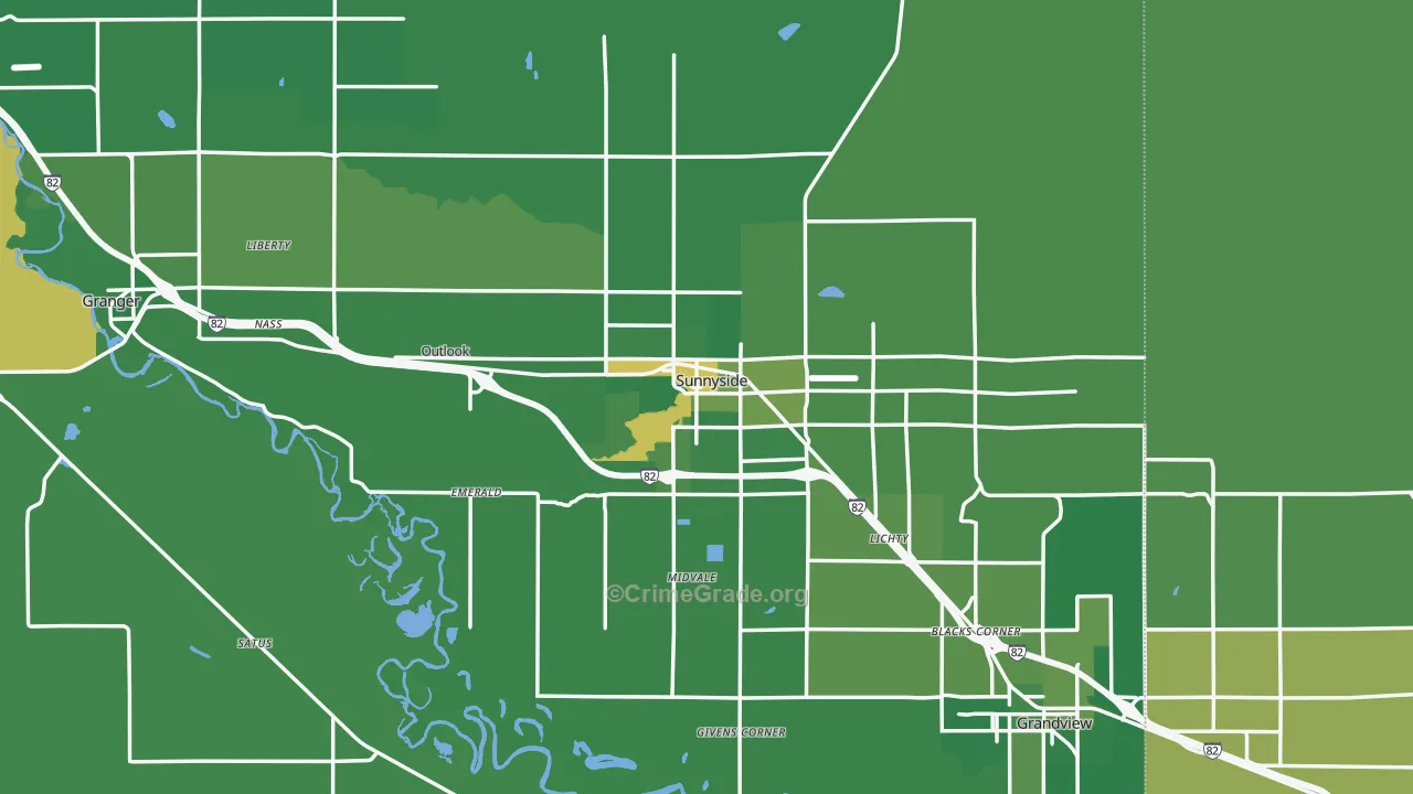 98944, WA Map of Vehicle Theft Rates