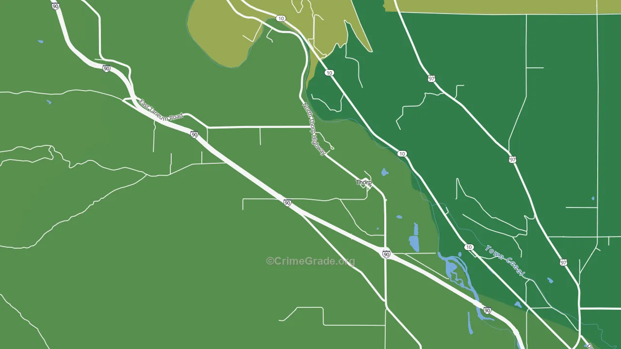 98946, WA Map of Vehicle Theft Rates