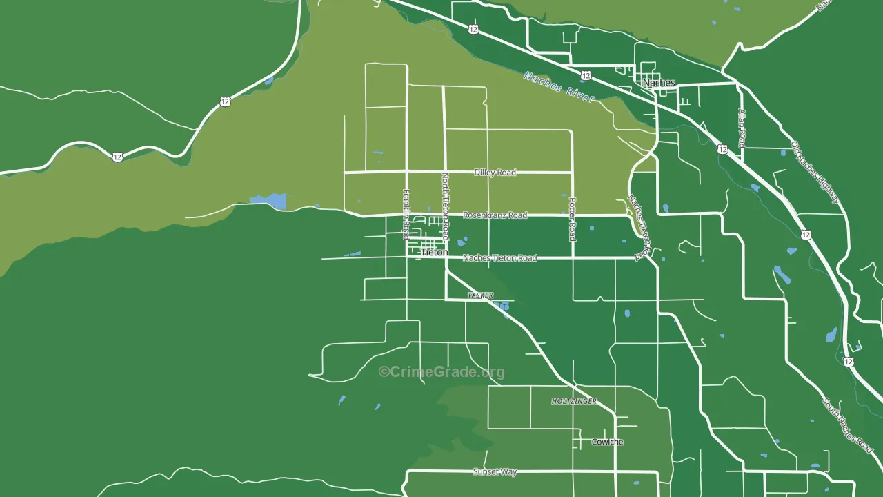 98947, WA Map of Vehicle Theft Rates