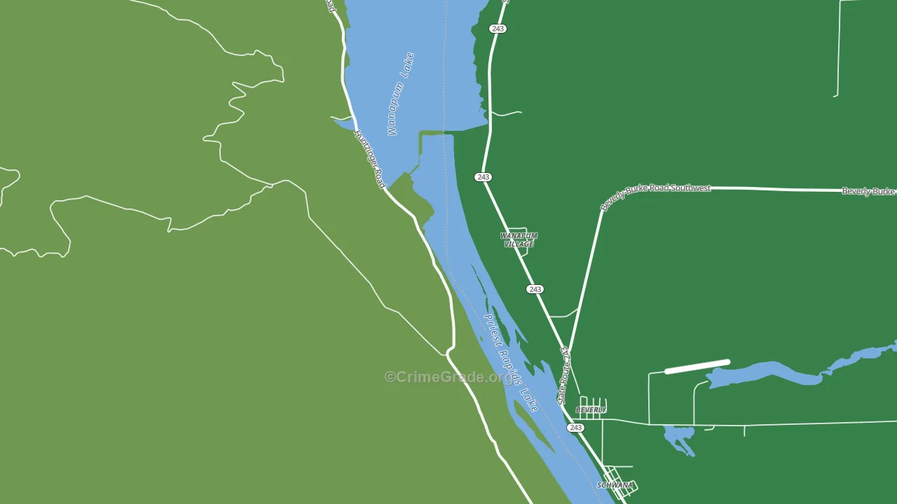 98950, WA Map of Vehicle Theft Rates
