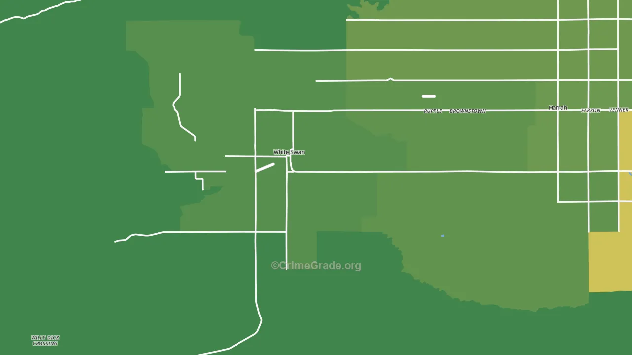 98952, WA Map of Vehicle Theft Rates