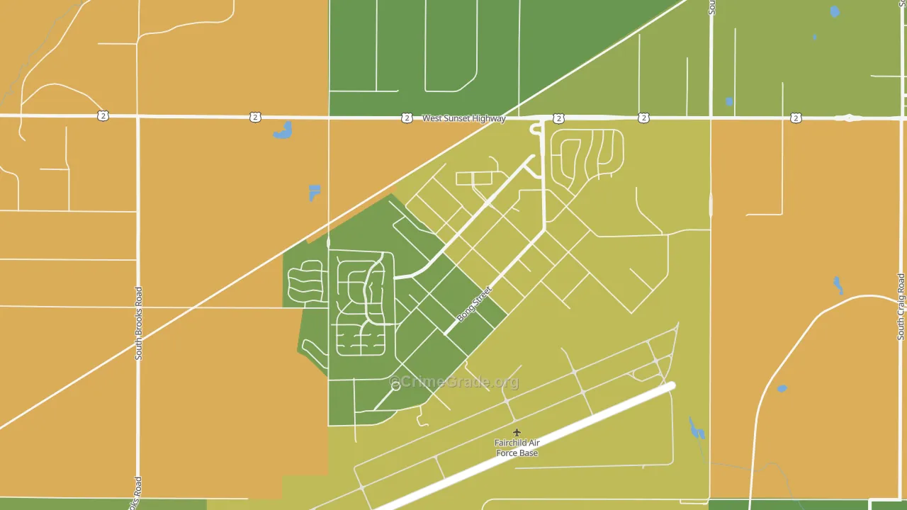 99011, WA Map of Vehicle Theft Rates