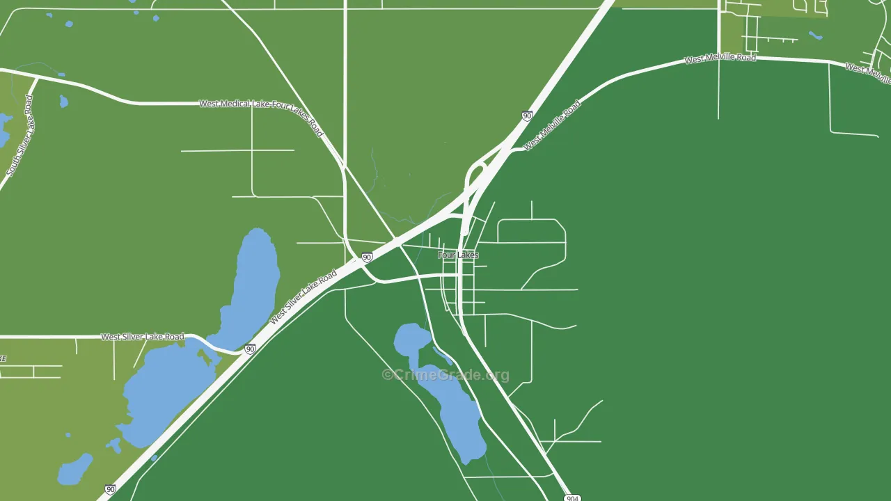99014, WA Map of Vehicle Theft Rates