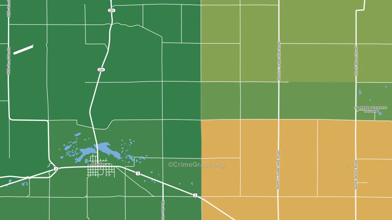 99029, WA Map of Vehicle Theft Rates