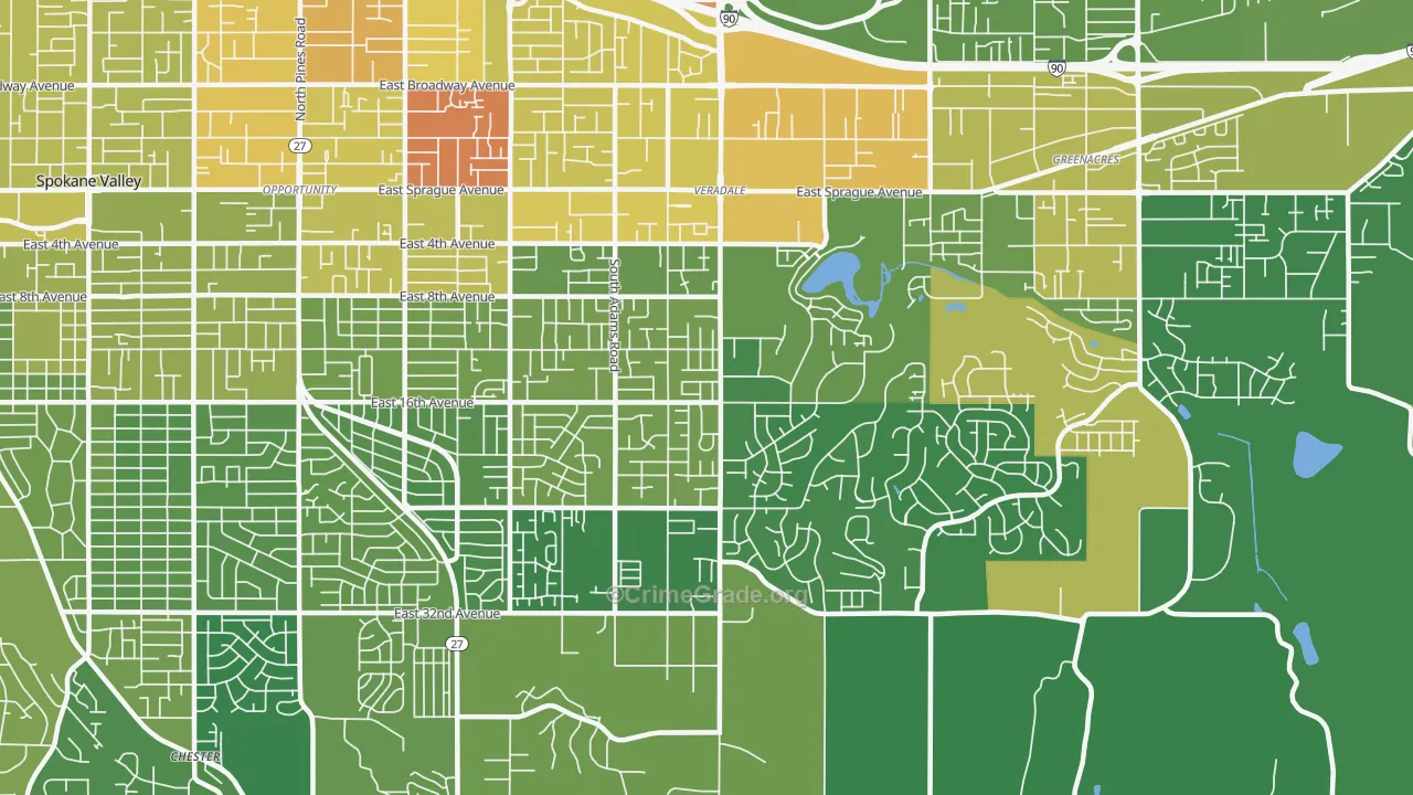 99037, WA Map of Vehicle Theft Rates