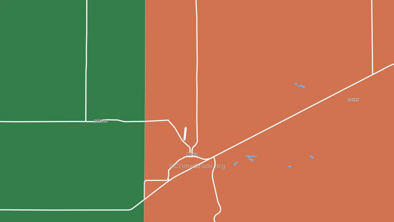 99103, WA Map of Vehicle Theft Rates