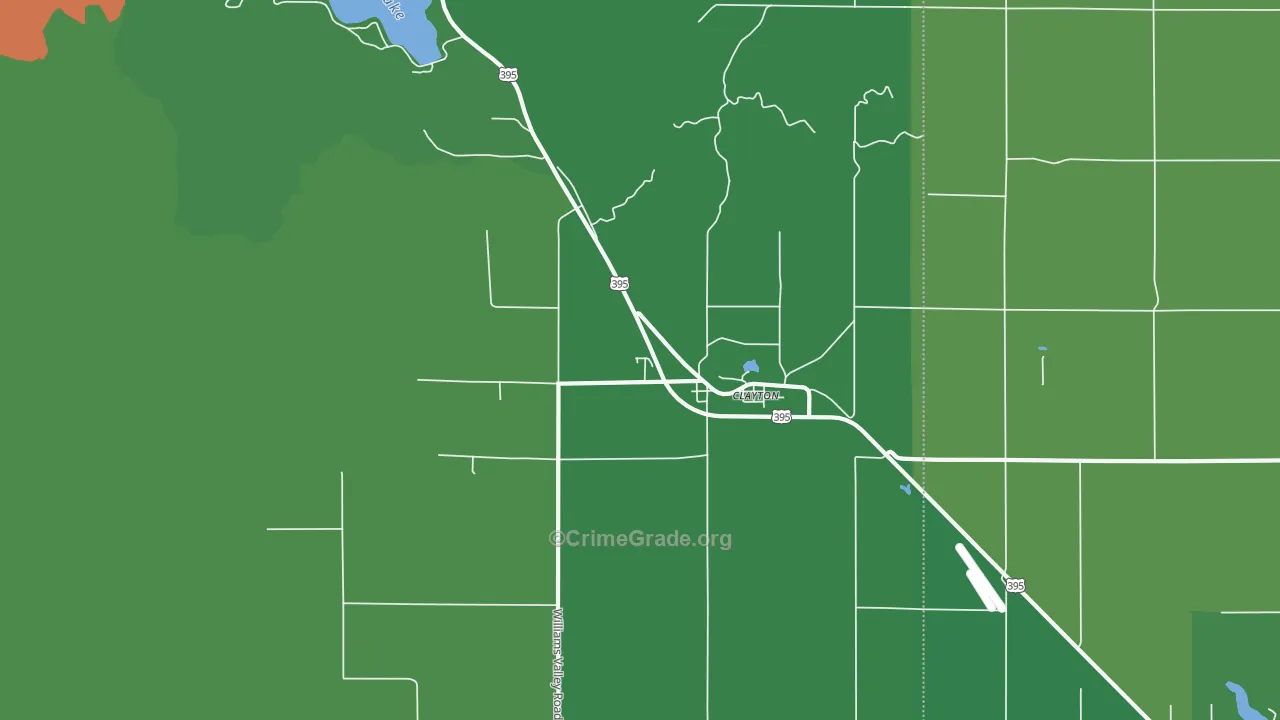 99110, WA Map of Vehicle Theft Rates