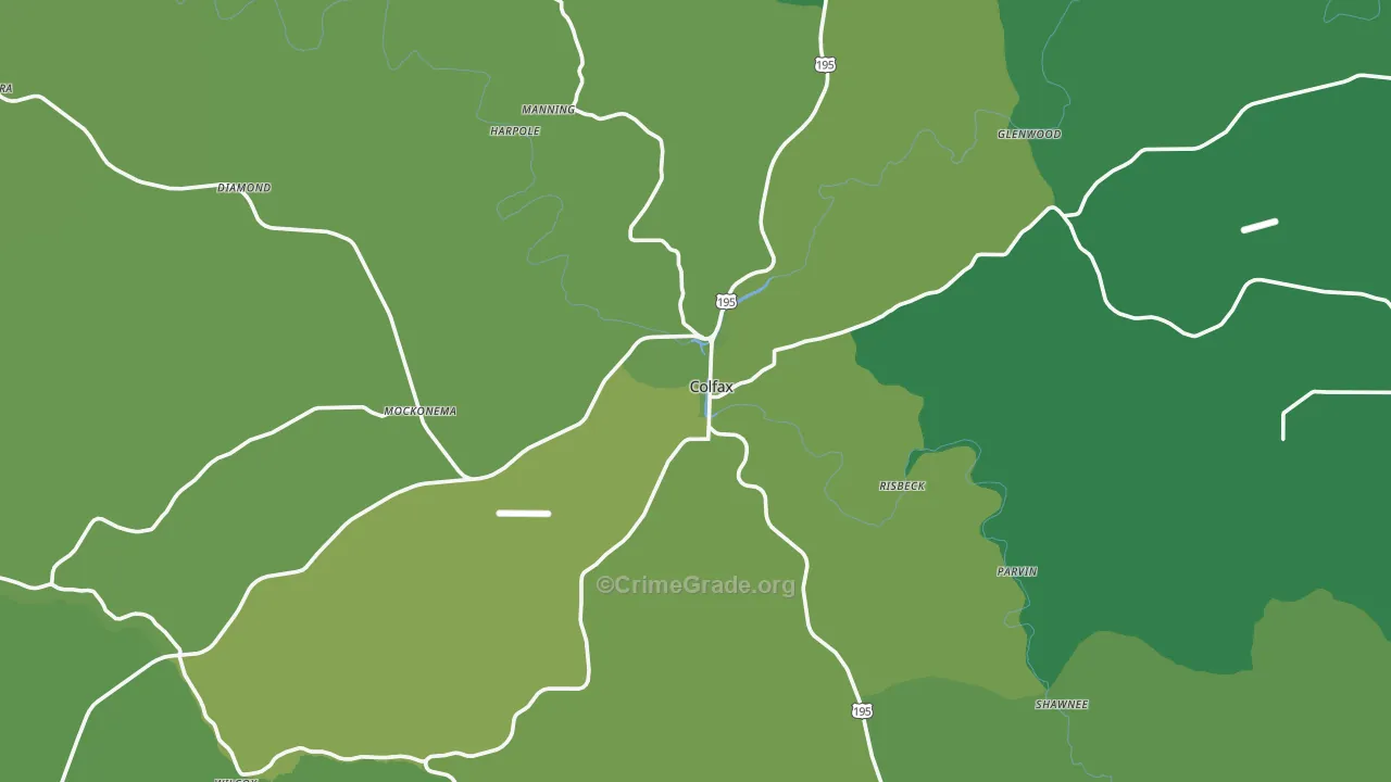 99111, WA Map of Vehicle Theft Rates