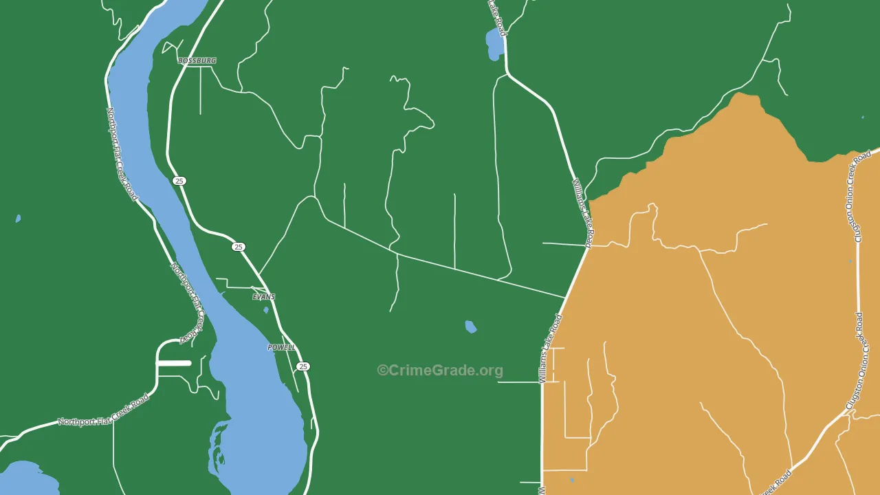 99126, WA Map of Vehicle Theft Rates