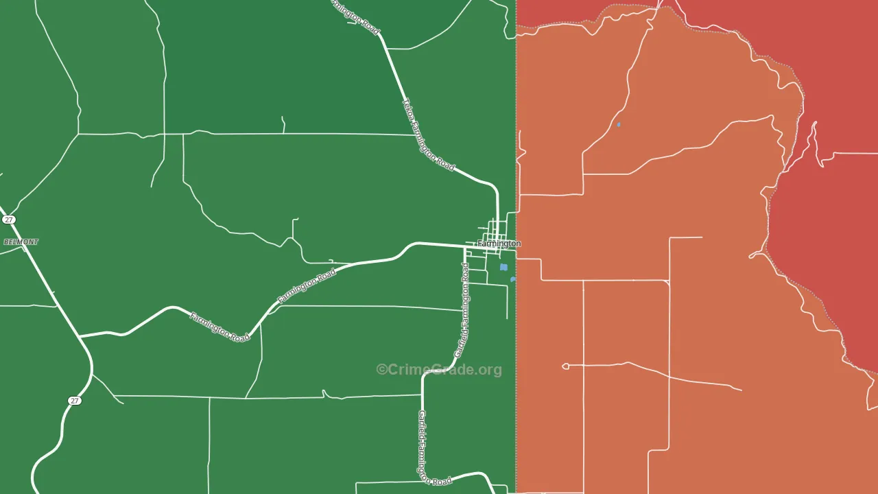 99128, WA Map of Vehicle Theft Rates