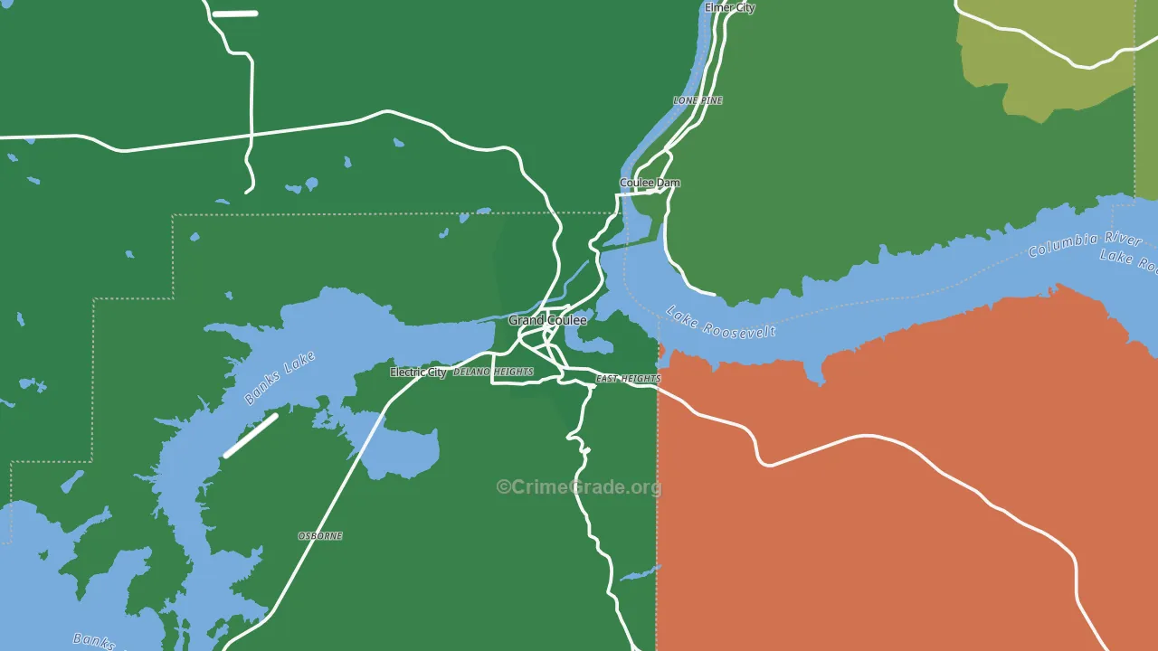 99133, WA Map of Vehicle Theft Rates