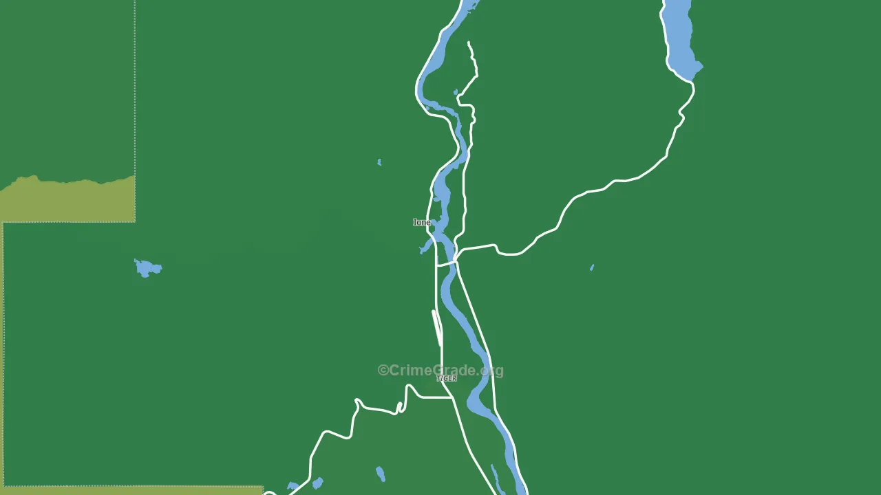 99139, WA Map of Vehicle Theft Rates