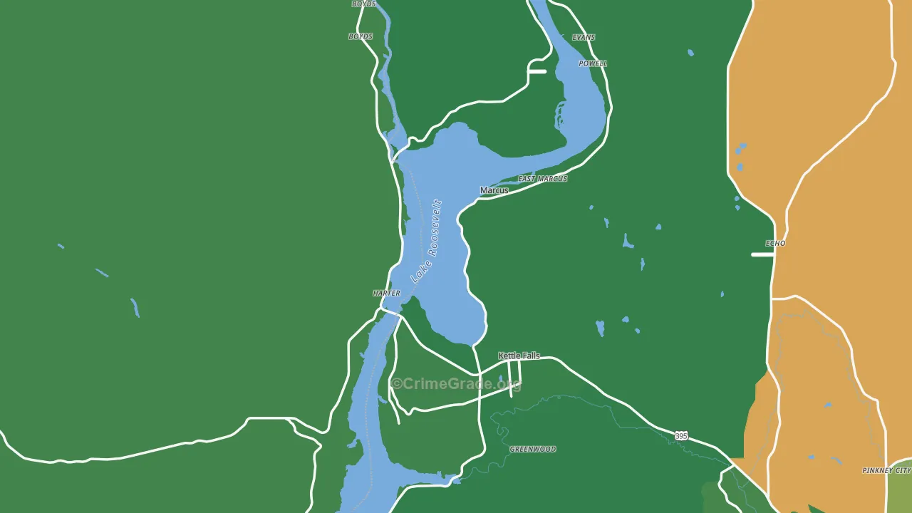99141, WA Map of Vehicle Theft Rates