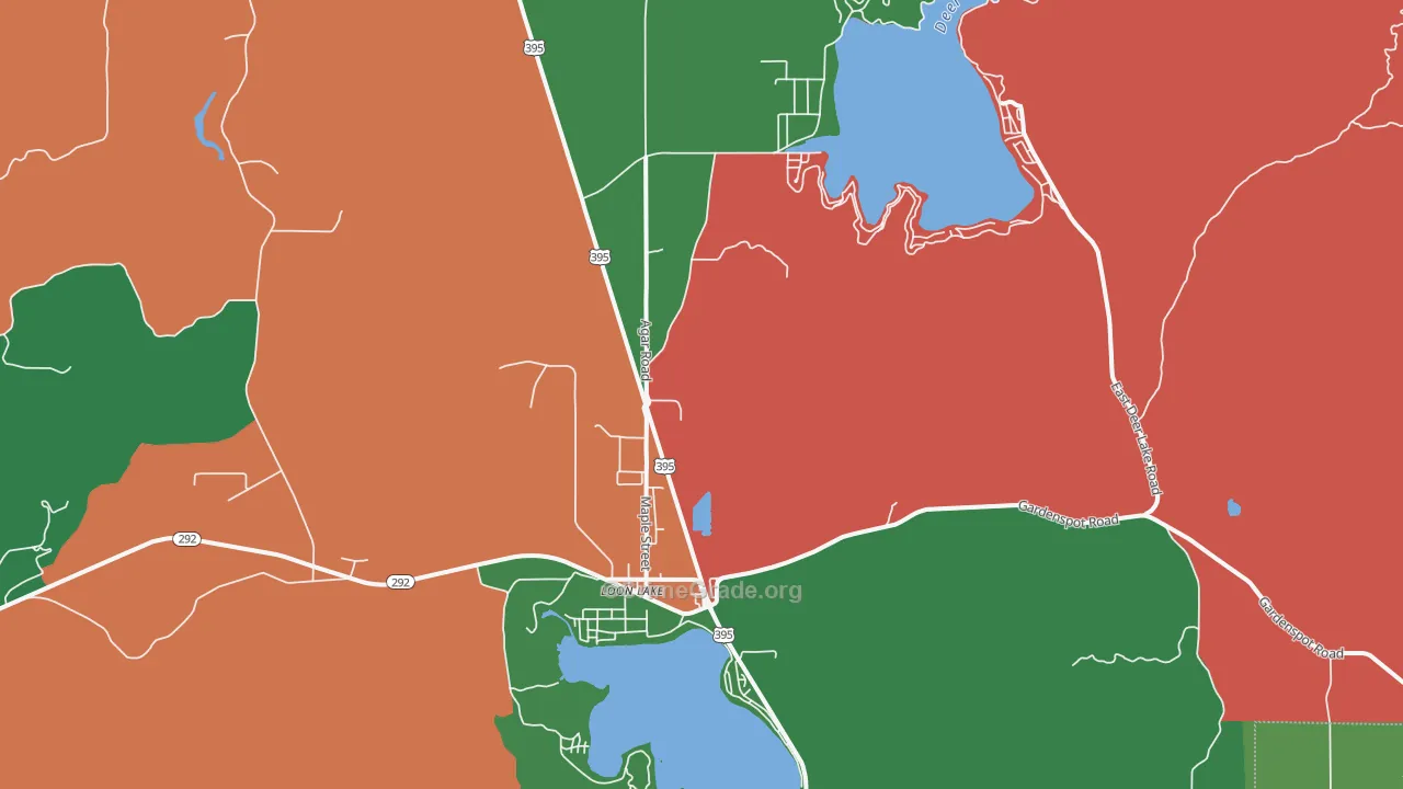 99148, WA Map of Vehicle Theft Rates
