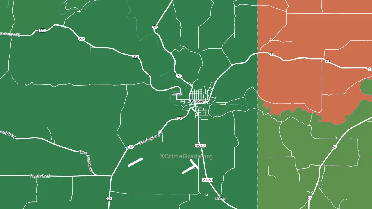 99161, WA Map of Vehicle Theft Rates