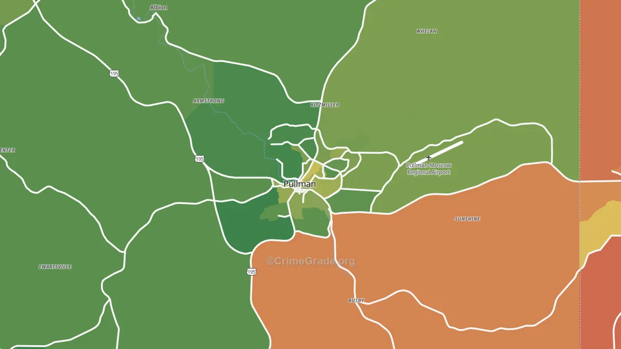 99163, WA Map of Vehicle Theft Rates