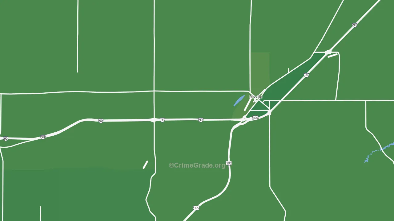99169, WA Map of Vehicle Theft Rates