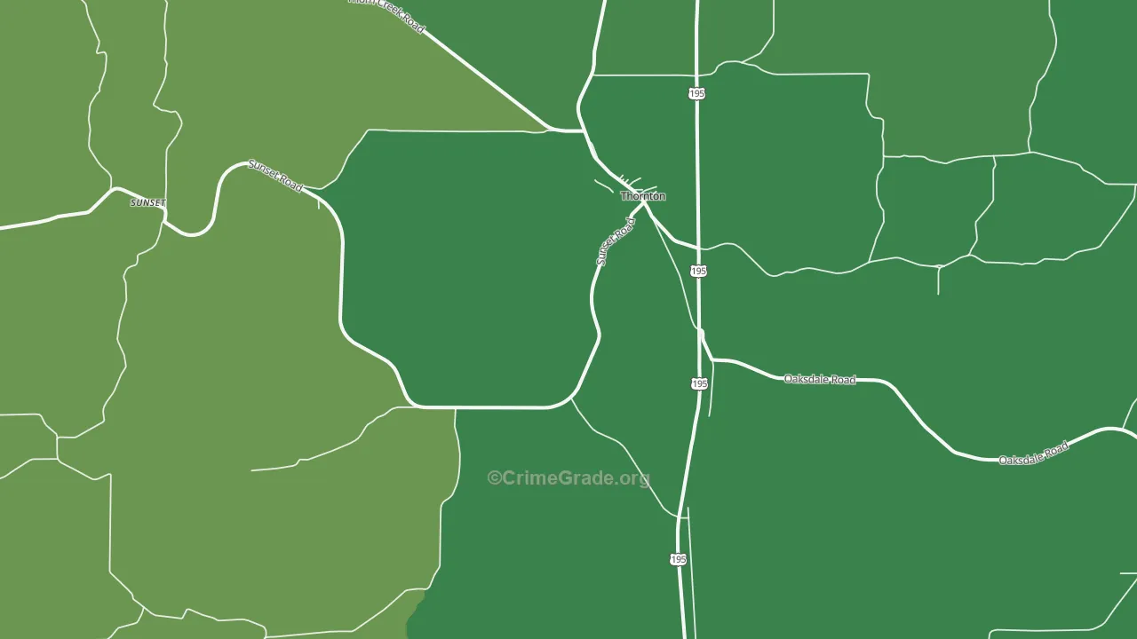 99176, WA Map of Vehicle Theft Rates