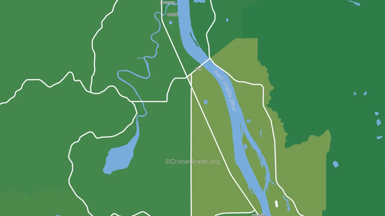 99180, WA Map of Vehicle Theft Rates