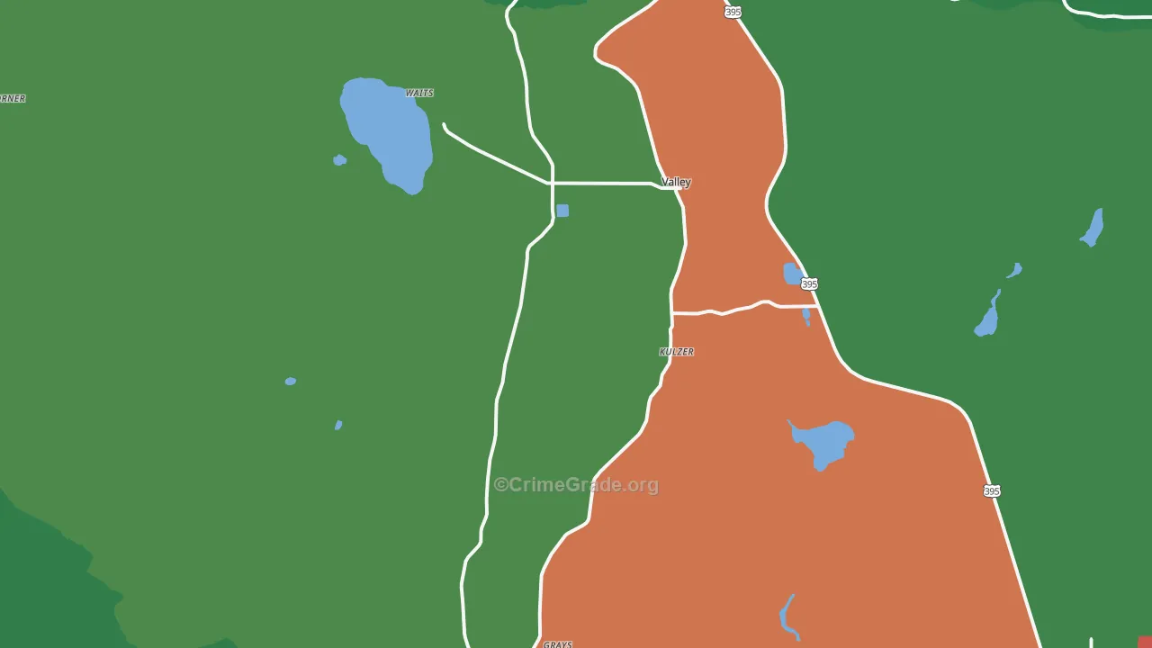 99181, WA Map of Vehicle Theft Rates