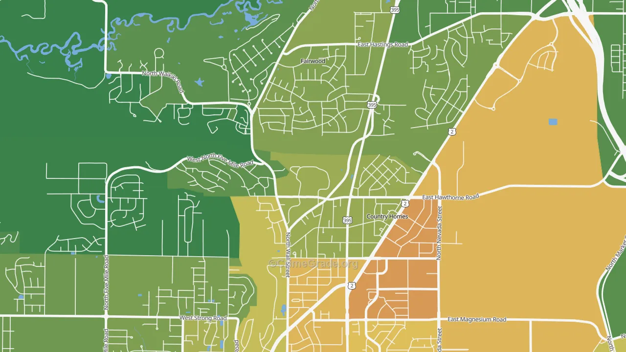 99251, WA Map of Vehicle Theft Rates