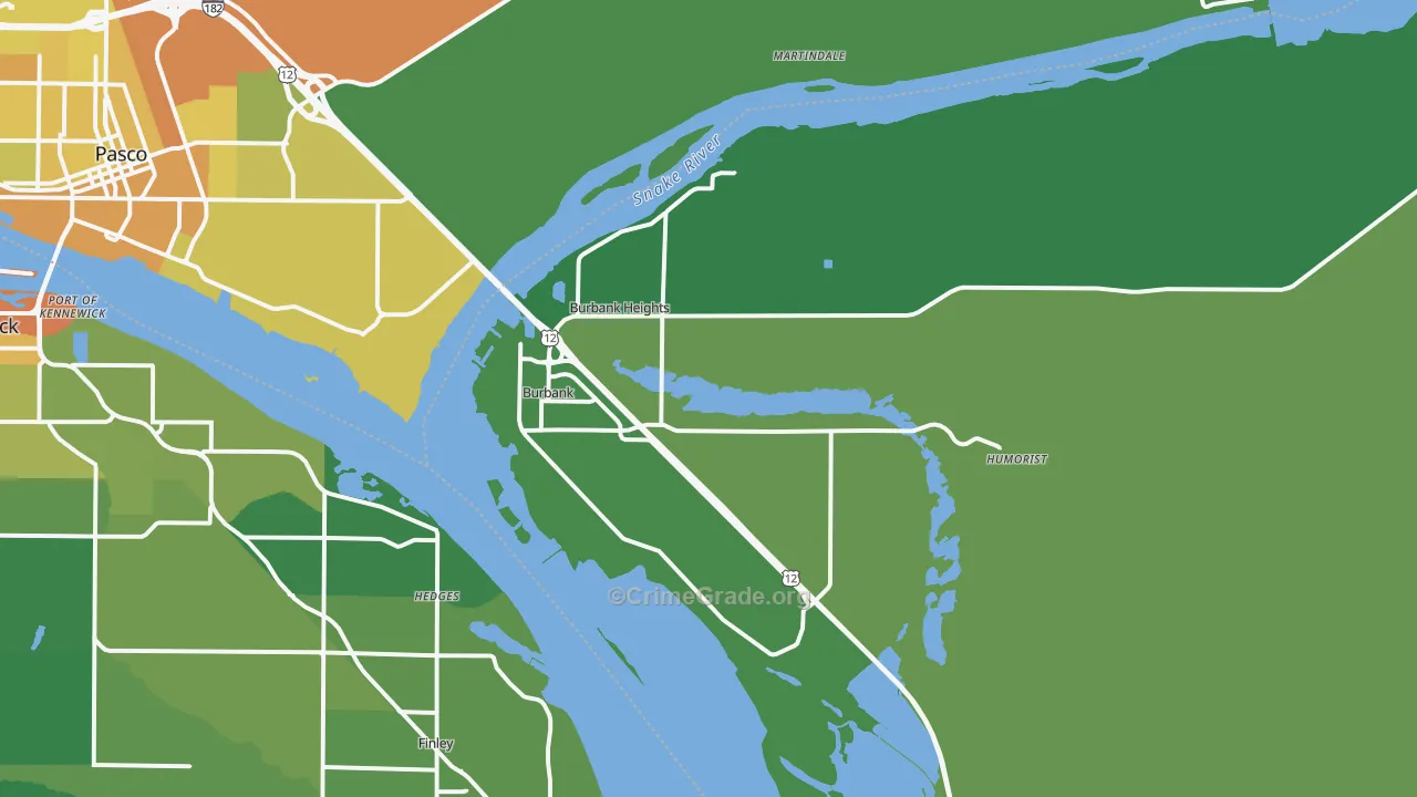 99323, WA Map of Vehicle Theft Rates
